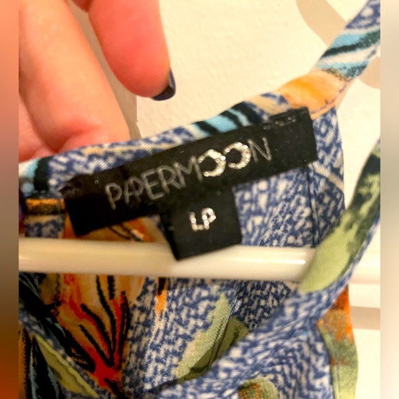 NWOT Multi-colored floral patterned tank. Papermoon size LP - Picture 5 of 5